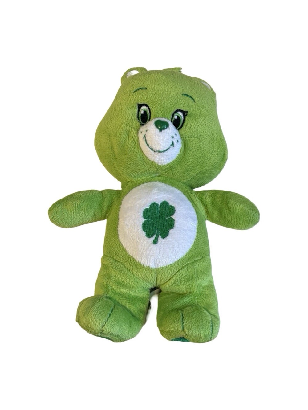 Care Bears Good Luck Bear  8” Plush Green Shamrock 4 Leaf Clover  Hearts